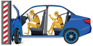 Car with Crash Test Dummies